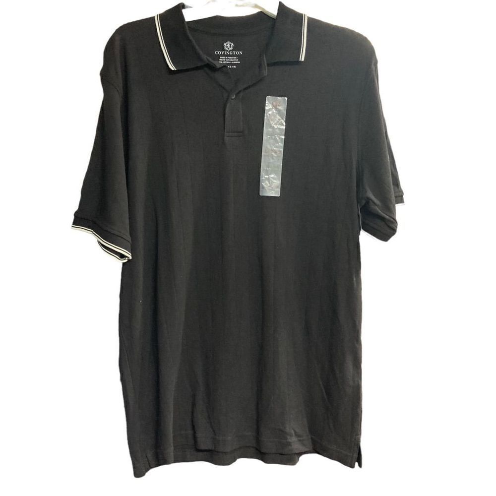 COVINGTON Men’s Polo Shirt Size Large 42-44 Black New‎ With Tags